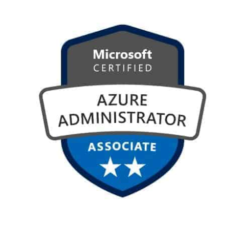 Microsoft Certified: Azure Administrator Associate (AZ-104) badge