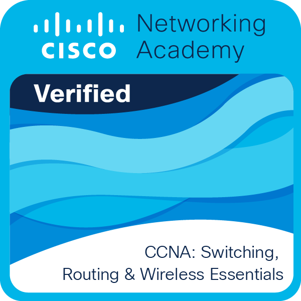 Credly badge: CCNA Switching, Routing and Wireless Essentials
