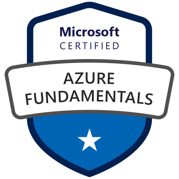 Credly badge: Microsoft Certified: Azure Fundamentals (AZ-900)