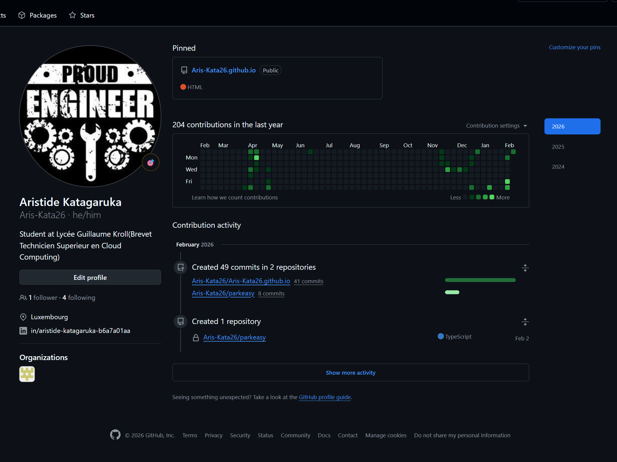 GitHub contribution graph