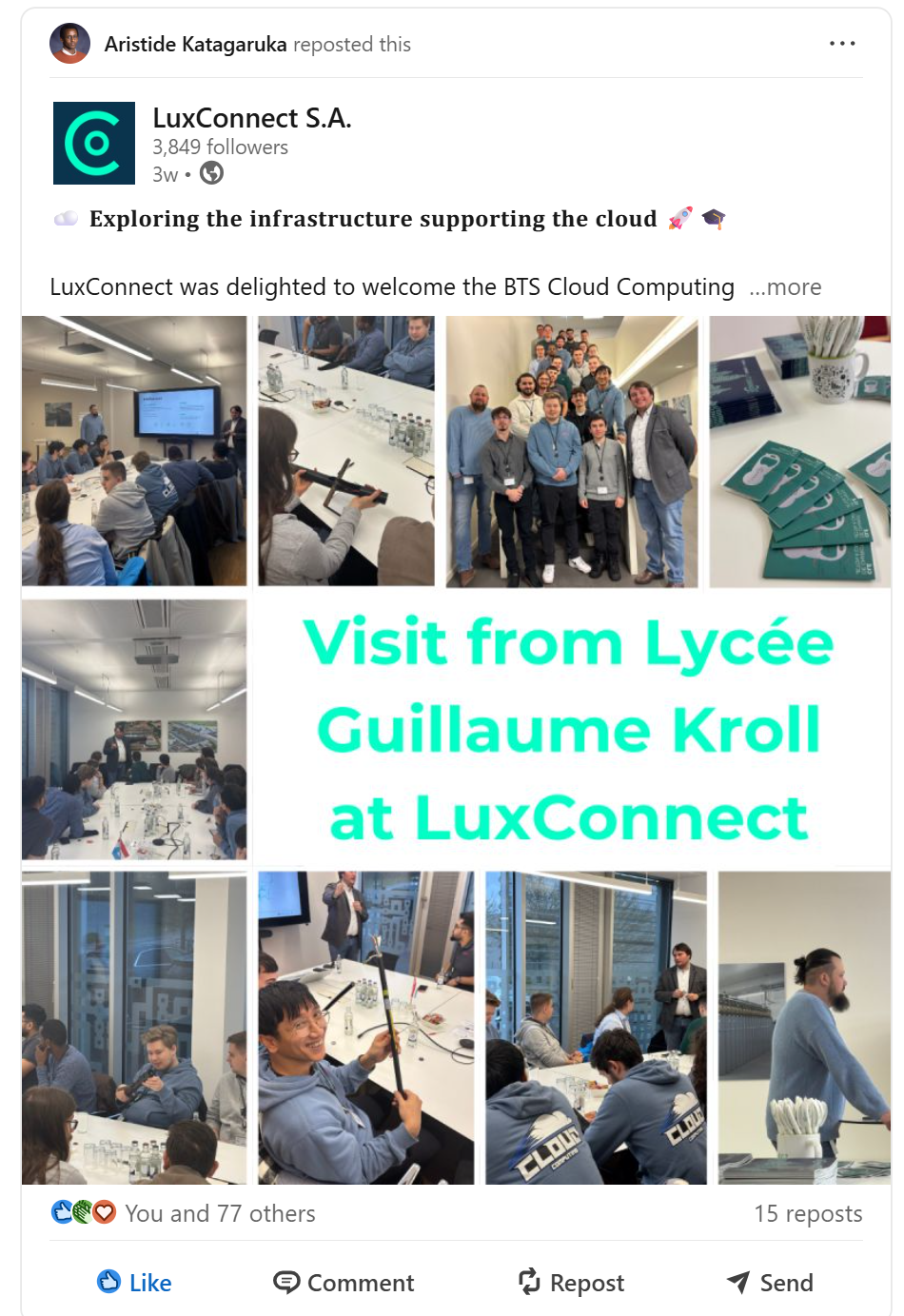 LinkedIn activity: LuxConnect visits